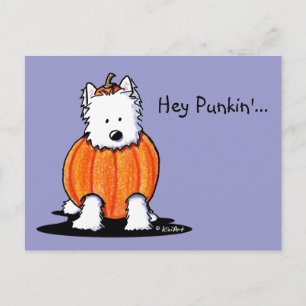 KiniArt Westie Halloween Party Invitation Carte po