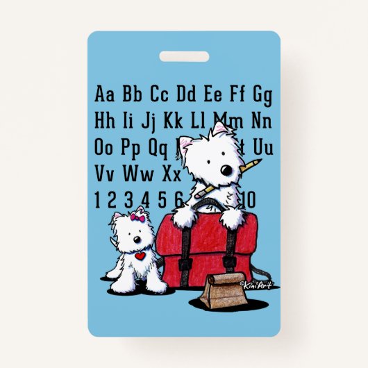KiniArt Westie ID Badge (Voorkant)