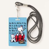 KiniArt Westie ID Badge (Voorkant met draagriem)