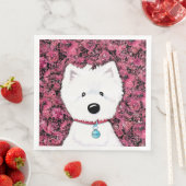 KiniArt Westie Impressions Floral Servet (Insitu)