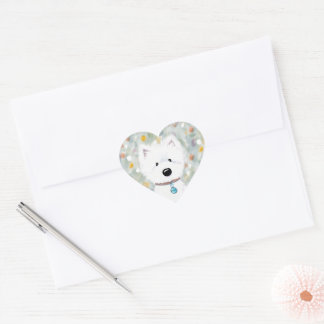 KiniArt Westie Impressions Hart Sticker