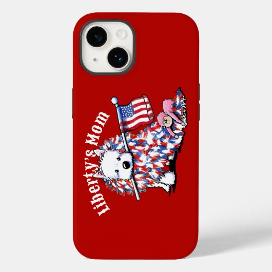 KiniArt Westie Liberty Portrait Case-Mate iPhone Case (Achterkant)