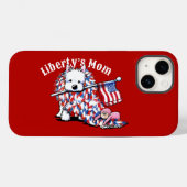 KiniArt Westie Liberty Portrait Case-Mate iPhone Case (Achterkant (horizontaal))