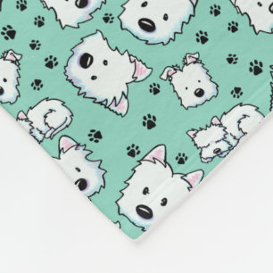 KiniArt Westie Lover Fleece Deken