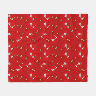 KiniArt Westie Martini Fleece Deken