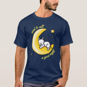 KiniArt Westie Moon Lover T-shirt