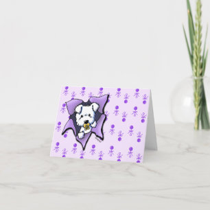 KiniArt Westie Nieuwe Puppy Gefeliciteerd Kaart