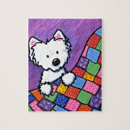 KiniArt Westie over Quilt Legpuzzel (Verticaal)