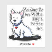 KiniArt Westie Parent Sticker (Vel)