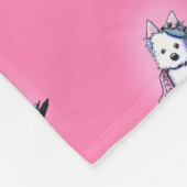 KiniArt Westie Prinses Fleece Deken (Hoek)