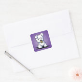 KiniArt Westie Puppy Vierkante Sticker (Envelop)
