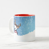 KiniArt Westie Reindeer Christmas Mug (Devant gauche)