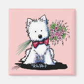 KiniArt Westie Saint-Valentin Magnet (Devant)