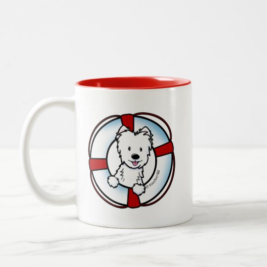 KiniArt Westie Secourir Mug (Gauche)