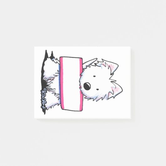 KiniArt Westie Sign Post-it® Notes (Voorkant)