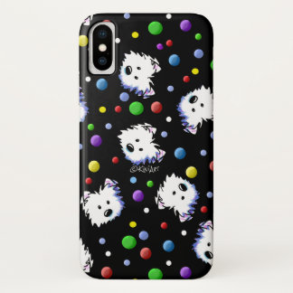 KiniArt Westie Stippenpatroon iPhone X Hoesje