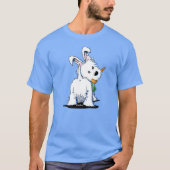 KiniArt Westie T-shirt lapin de Pâques (Devant)