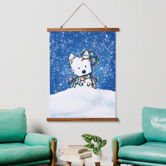 KiniArt Westie Terrier Hanging Tapestry Hangend Wandkleed (Woonkamer)
