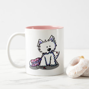 KiniArt Westie The Dog Tweekleurige Koffiemok
