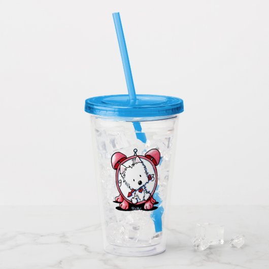 KiniArt Westie Time Gobelet Acrylique (Devant glace)