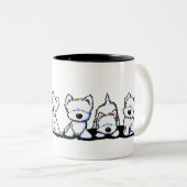 KiniArt Westie Trio Mug (Devant droit)