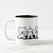 KiniArt Westie Trio Mug (Gauche)