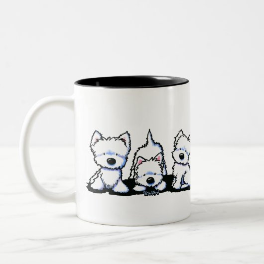 KiniArt Westie Trio Mug (Gauche)