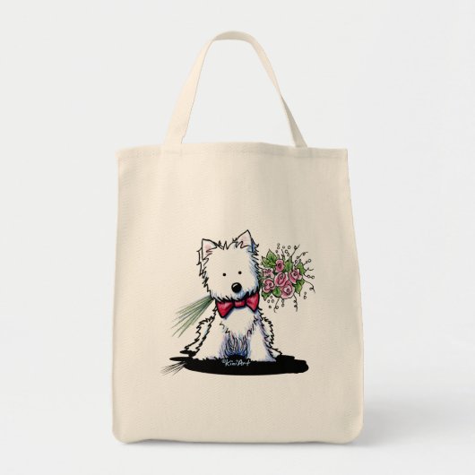 KiniArt Westie Valentijn Bag Tote Bag (Voorkant)