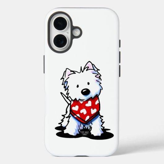 KiniArt Westie Valentijn Case-Mate iPhone Case (Achterkant)