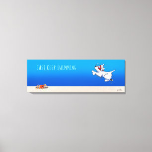 KiniArt Westie White Terrier Ocean Canvas Afdruk