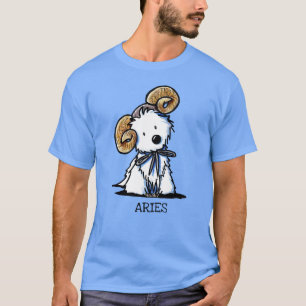 KiniArt Westie Zodiac Ram T-shirt