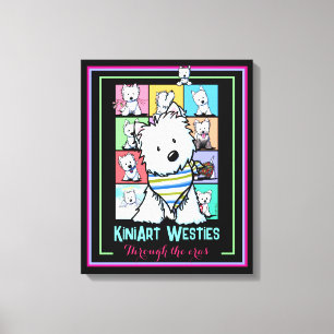 KiniArt Westies Eras Canvasprint met uitgerekte af Canvas Afdruk