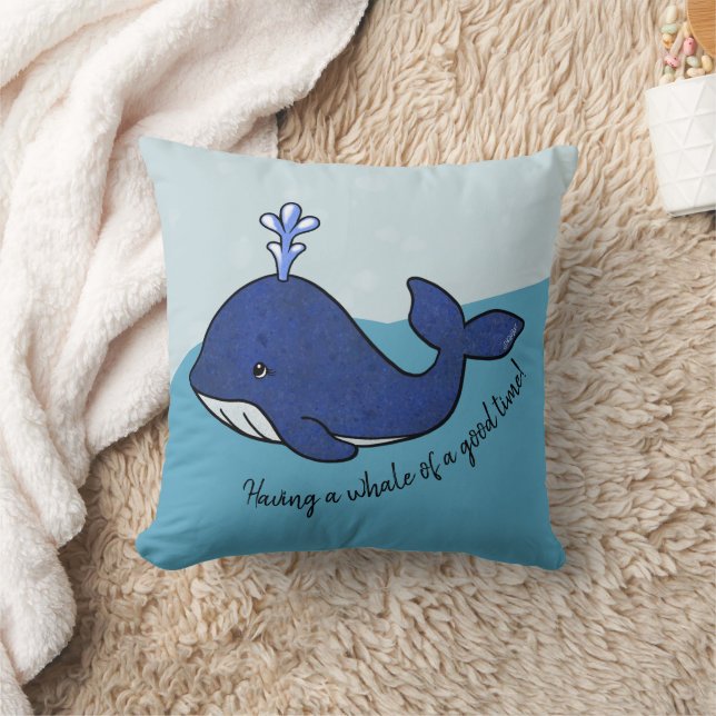 KiniArt Whale Nautical Beach Kussen (Deken)