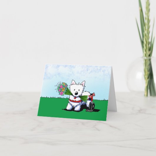 KiniArt Wheels Westie Carte de remerciements (Devant)