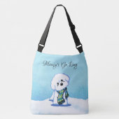 KiniArt Winter Bichon Frise Crossbody Tas (Voorkant)