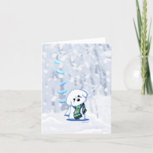 KiniArt Winter Bichon Note Kaart