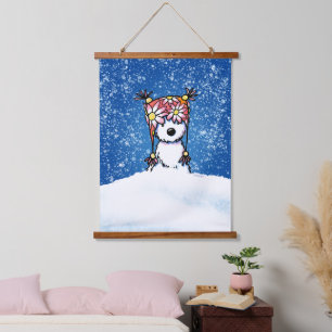 KiniArt Winter Westie Hangend Wandkleed