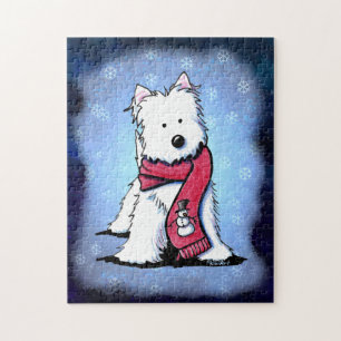 KiniArt Winter Westie Legpuzzel