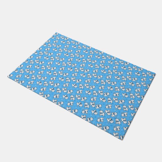 KiniArt Witte Kittens Deurmat (Schuin)