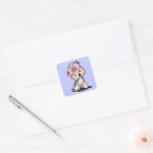 KiniArt Yorkie Gem Vierkante Sticker (Envelop)