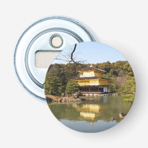 Kinkaku-ji 金 閣 寺 tempel van het gouden paviljoen button flesopener