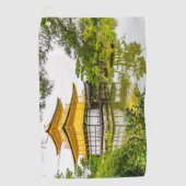 Kinkaku-ji, het gouden paviljoen in Kyoto Golfhanddoek (Voorkant)