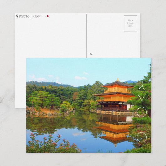 Kinkaku-ji, Kyoto, Japon Carte postale (Devant / Derrière)