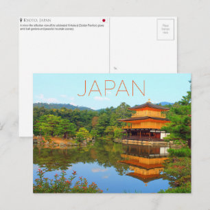 Kinkaku-Ji, Kyoto, Japon Carte postale de voyage