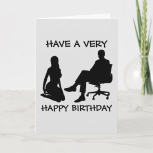 KINKY BIRTHDAY-KAARTEN VOOR HAAR, HOUDENDE VROUW KAART