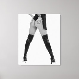 Kinky Black boots Canvas Afdruk