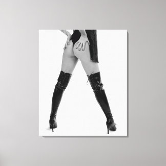 Kinky Black boots Canvas Afdruk