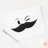 Kinky Mustache Rechthoekige Sticker (Envelop)