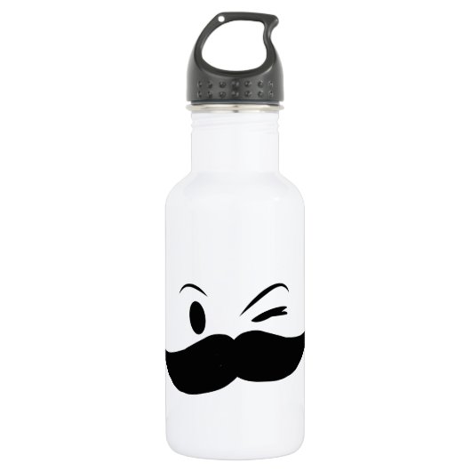 Kinky Mustache Waterfles (Voorkant)