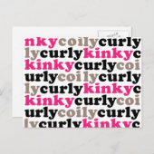 kinkycurlycoproteïne briefkaarten (Voorkant / Achterkant)